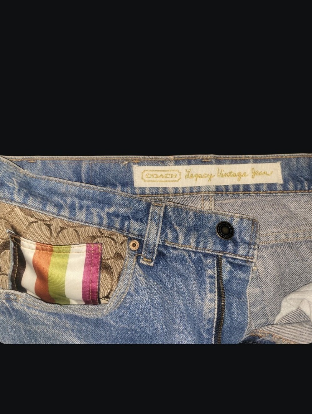 RARE Vintage Coach Legacy Limited Edition Denim Jeans #79/100 - Picture 2 of 10